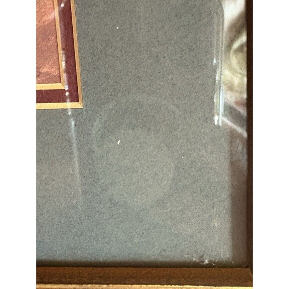 Vintage Framed Double Matted Ronald Lewis Print Golf “Old Friends” Office Study - Picture 5 of 6